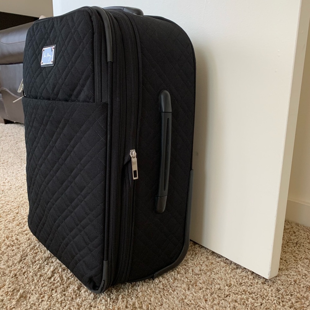 22” expandable upright black Vera Bradley luggage